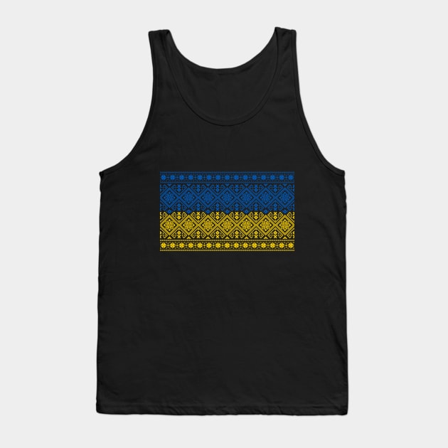 Ukrainian traditional vishivanka, Vintage Ukraine flag Tank Top by g14u